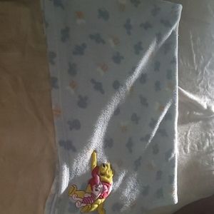 Winnie-the-Pooh/ knitted baby boy blanket